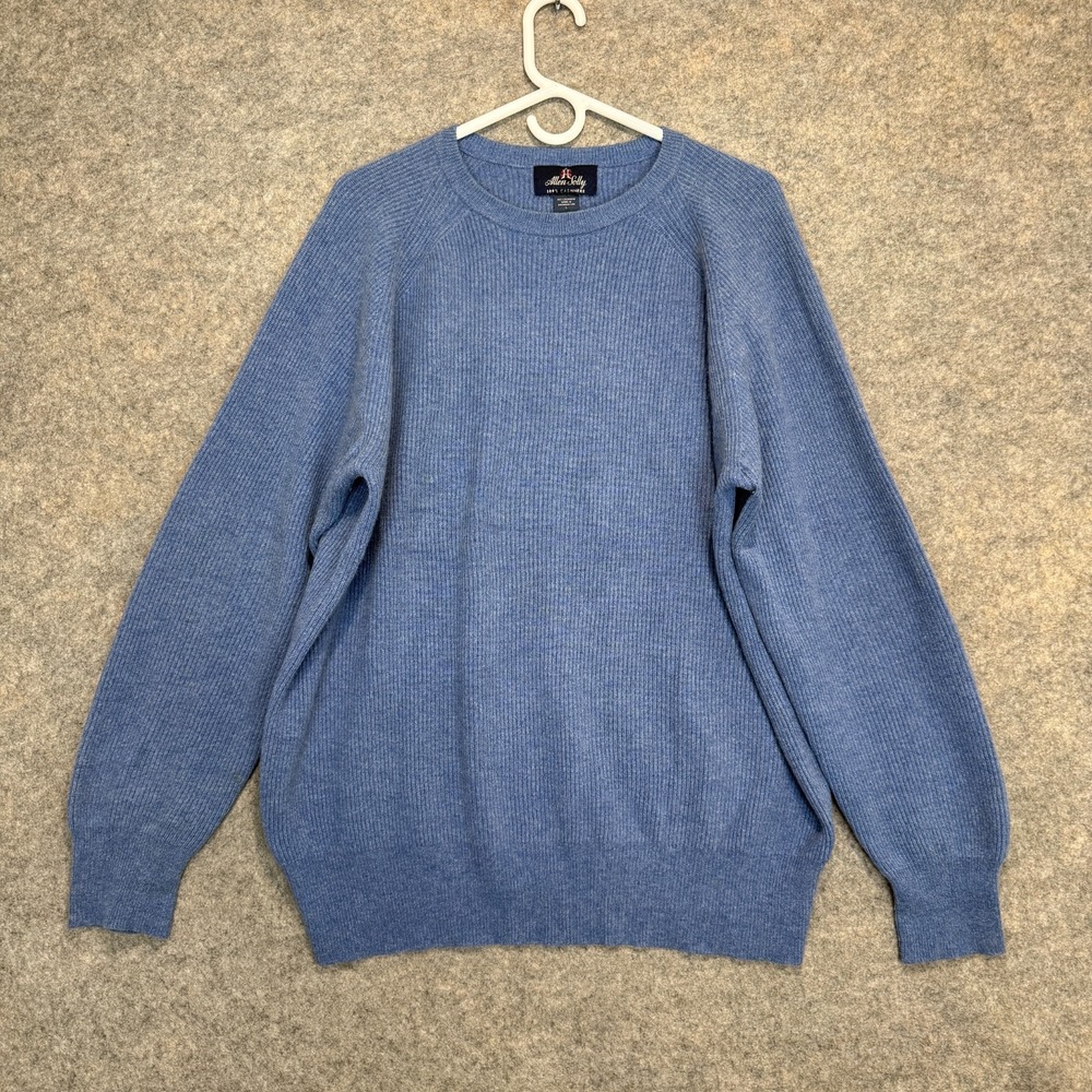 Vintage Allen Solly 100% Cashmere Sweater Mens Large Ribbed Relaxed Crewneck